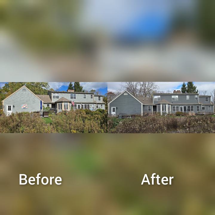 Two-story exterior repaint